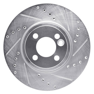 R1 Concepts® - eLINE™ Drilled and Slotted 1-Piece Front Passenger Side Brake Rotor