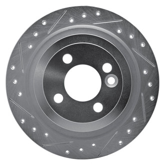 R1 Concepts® - eLINE™ Drilled and Slotted 1-Piece Rear Driver Side Brake Rotor