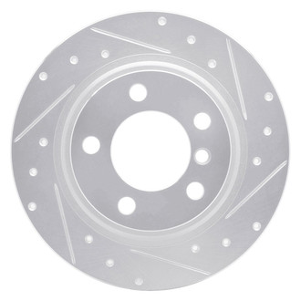 R1 Concepts® - eLINE™ Drilled and Slotted 1-Piece Rear Passenger Side Brake Rotor