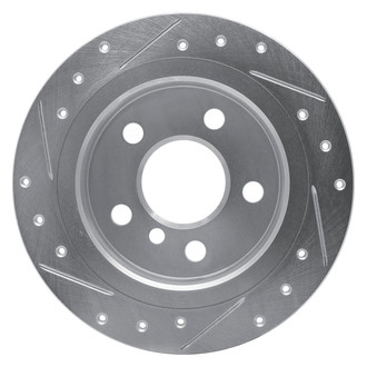 R1 Concepts® - eLINE™ Drilled and Slotted 1-Piece Rear Passenger Side Brake Rotor