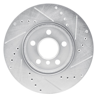 R1 Concepts® - eLINE™ Drilled and Slotted 1-Piece Front Driver Side Brake Rotor