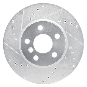 R1 Concepts® - eLINE™ Drilled and Slotted 1-Piece Front Passenger Side Brake Rotor