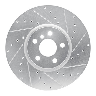 R1 Concepts® - eLINE™ Drilled and Slotted 1-Piece Front Passenger Side Brake Rotor