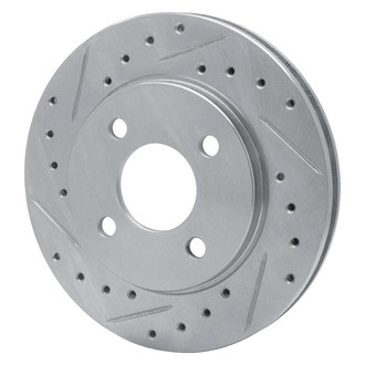 R1 Concepts® - eLINE™ Drilled and Slotted 1-Piece Front Driver Side Brake Rotor