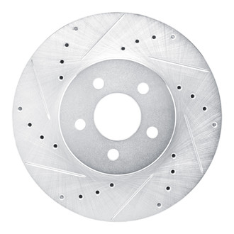 R1 Concepts® - eLINE™ Drilled and Slotted 1-Piece Front Driver Side Brake Rotor
