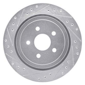 R1 Concepts® - eLINE™ Drilled and Slotted 1-Piece Rear Driver Side Brake Rotor