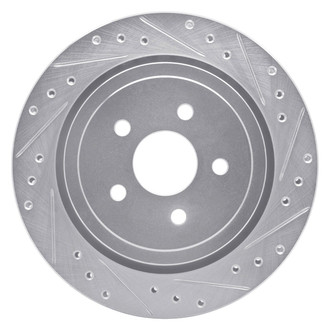 R1 Concepts® - eLINE™ Drilled and Slotted 1-Piece Rear Passenger Side Brake Rotor