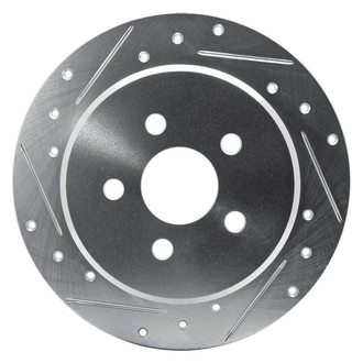 R1 Concepts® - eLINE™ Drilled and Slotted 1-Piece Rear Driver Side Brake Rotor