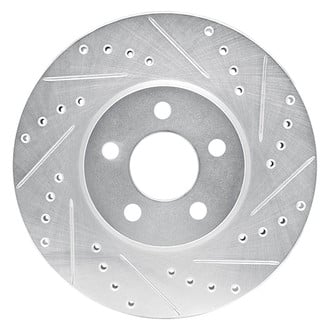 R1 Concepts® - eLINE™ Drilled and Slotted 1-Piece Front Passenger Side Brake Rotor