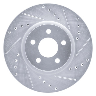 R1 Concepts® - eLINE™ Drilled and Slotted 1-Piece Front Passenger Side Brake Rotor