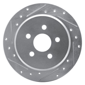 R1 Concepts® - eLINE™ Drilled and Slotted 1-Piece Rear Driver Side Brake Rotor