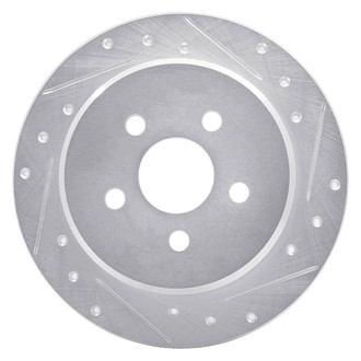 R1 Concepts® - eLINE™ Drilled and Slotted 1-Piece Rear Passenger Side Brake Rotor