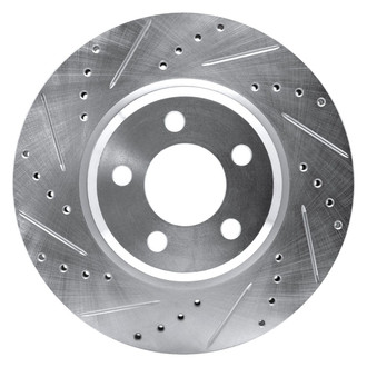 R1 Concepts® - eLINE™ Drilled and Slotted 1-Piece Front Driver Side Brake Rotor