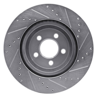 R1 Concepts® - eLINE™ Drilled and Slotted 1-Piece Front Driver Side Brake Rotor