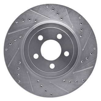 R1 Concepts® - eLINE™ Drilled and Slotted 1-Piece Front Passenger Side Brake Rotor