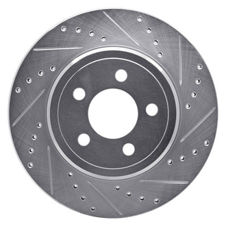 R1 Concepts® - eLINE™ Drilled and Slotted 1-Piece Rear Passenger Side Brake Rotor