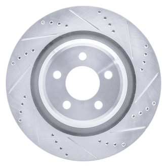 R1 Concepts® - eLINE™ Drilled and Slotted 1-Piece Rear Passenger Side Brake Rotor