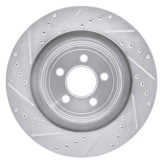 R1 Concepts® - eLINE™ Drilled and Slotted 1-Piece Rear Passenger Side Brake Rotor