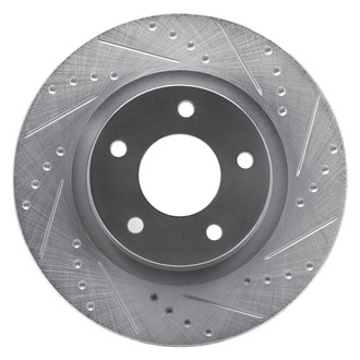 R1 Concepts® - eLINE™ Drilled and Slotted 1-Piece Front Passenger Side Brake Rotor