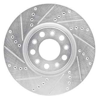 R1 Concepts® - eLINE™ Drilled and Slotted 1-Piece Front Driver Side Brake Rotor