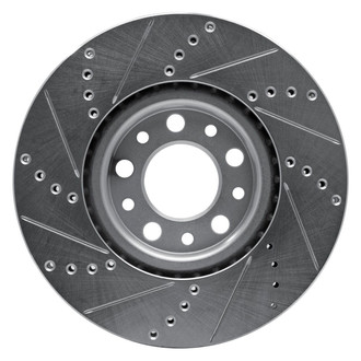 R1 Concepts® - eLINE™ Drilled and Slotted 1-Piece Front Passenger Side Brake Rotor