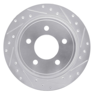 R1 Concepts® - eLINE™ Drilled and Slotted 1-Piece Rear Passenger Side Brake Rotor