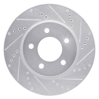 R1 Concepts® - eLINE™ Drilled and Slotted 1-Piece Front Passenger Side Brake Rotor
