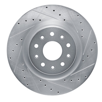 R1 Concepts® - eLINE™ Drilled and Slotted 1-Piece Front Passenger Side Brake Rotor