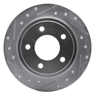 R1 Concepts® - eLINE™ Drilled and Slotted 1-Piece Rear Driver Side Brake Rotor
