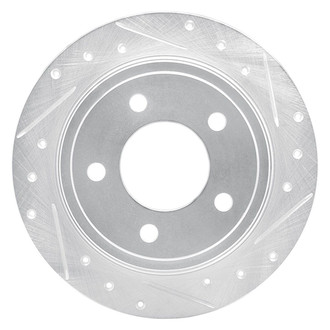 R1 Concepts® - eLINE™ Drilled and Slotted 1-Piece Rear Passenger Side Brake Rotor