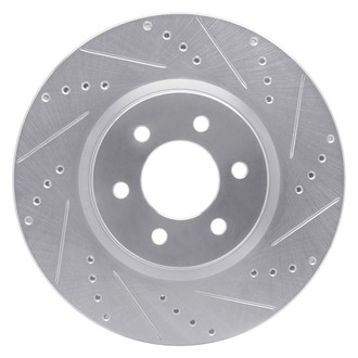 R1 Concepts® - eLINE™ Drilled and Slotted 1-Piece Front Passenger Side Brake Rotor