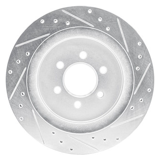 R1 Concepts® - eLINE™ Drilled and Slotted 1-Piece Rear Driver Side Brake Rotor