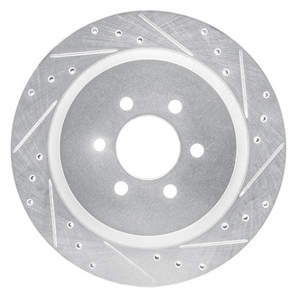 R1 Concepts® - eLINE™ Drilled and Slotted 1-Piece Rear Passenger Side Brake Rotor