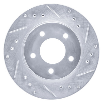 R1 Concepts® - eLINE™ Drilled and Slotted 1-Piece Front Passenger Side Brake Rotor