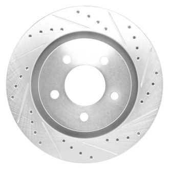 R1 Concepts® - eLINE™ Drilled and Slotted 1-Piece Front Passenger Side Brake Rotor