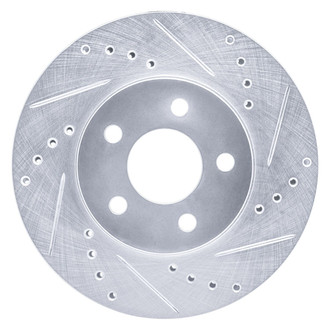 R1 Concepts® - eLINE™ Drilled and Slotted 1-Piece Front Passenger Side Brake Rotor
