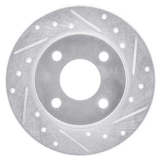 R1 Concepts® - eLINE™ Drilled and Slotted 1-Piece Front Passenger Side Brake Rotor
