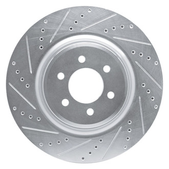 R1 Concepts® - eLINE™ Drilled and Slotted 1-Piece Front Driver Side Brake Rotor