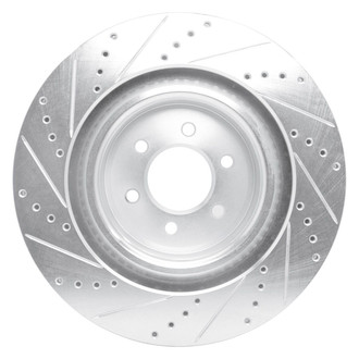 R1 Concepts® - eLINE™ Drilled and Slotted 1-Piece Front Passenger Side Brake Rotor