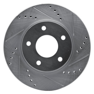 R1 Concepts® - eLINE™ Drilled and Slotted 1-Piece Front Passenger Side Brake Rotor