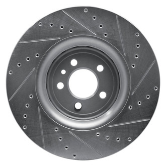R1 Concepts® - eLINE™ Drilled and Slotted 1-Piece Front Driver Side Brake Rotor