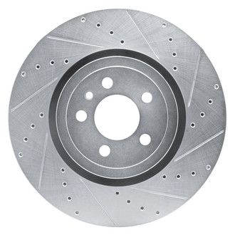 R1 Concepts® - eLINE™ Drilled and Slotted 1-Piece Front Passenger Side Brake Rotor