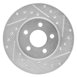 R1 Concepts® - eLINE™ Drilled and Slotted 1-Piece Front Passenger Side Brake Rotor