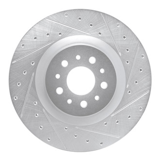 R1 Concepts® - eLINE™ Drilled and Slotted 1-Piece Front Passenger Side Brake Rotor