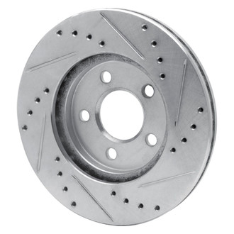 R1 Concepts® - eLINE™ Drilled and Slotted 1-Piece Front Driver Side Brake Rotor