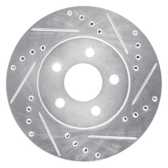 R1 Concepts® - eLINE™ Drilled and Slotted 1-Piece Front Passenger Side Brake Rotor
