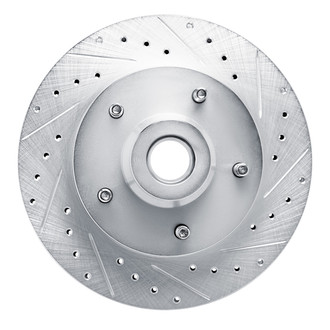 R1 Concepts® - eLINE™ Drilled and Slotted 1-Piece Front Passenger Side Brake Rotor