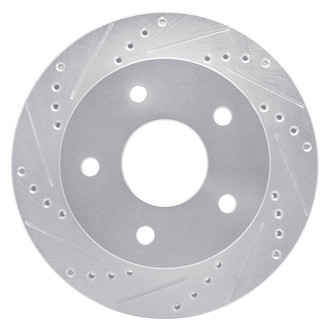 R1 Concepts® - eLINE™ Drilled and Slotted 1-Piece Front Driver Side Brake Rotor