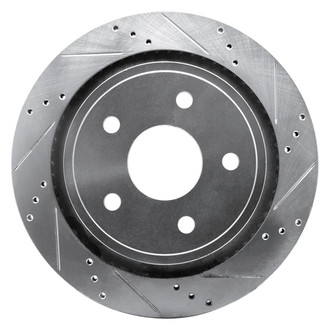 R1 Concepts® - eLINE™ Drilled and Slotted 1-Piece Rear Passenger Side Brake Rotor