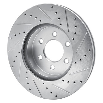 R1 Concepts® - eLINE™ Drilled and Slotted 1-Piece Front Driver Side Brake Rotor